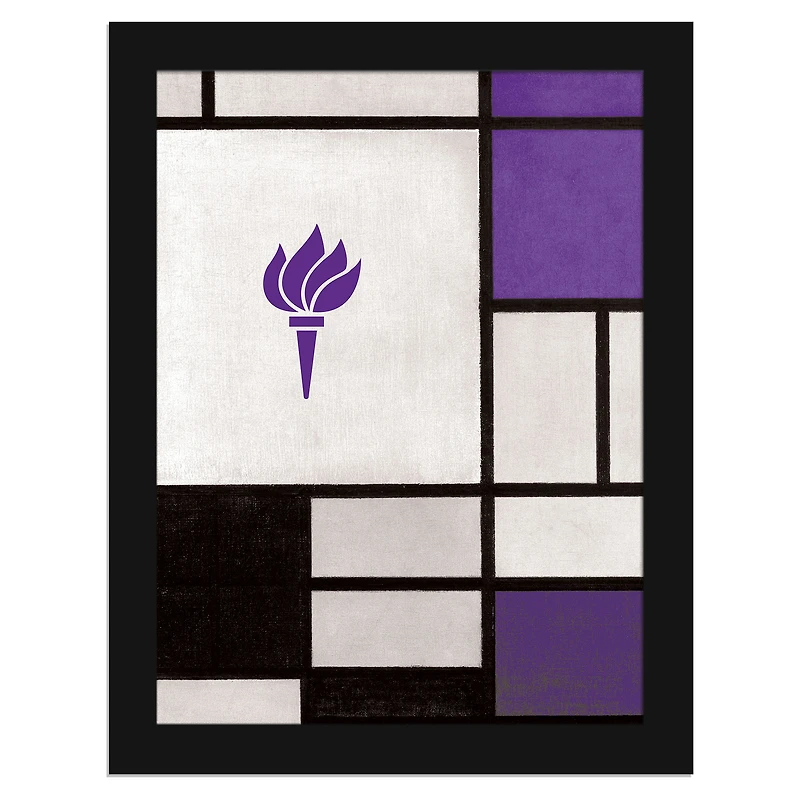NYU Violets 12" x 16" Team Composition Framed Fine Art Print