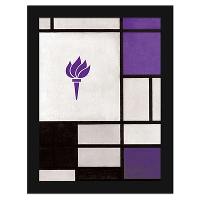 NYU Violets 12" x 16" Team Composition Framed Fine Art Print