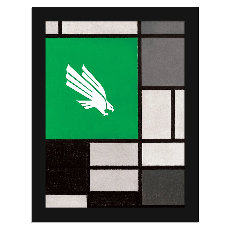 North Texas Mean Green 12" x 16" Team Composition Framed Fine Art Print