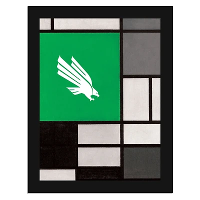 North Texas Mean Green 12" x 16" Team Composition Framed Fine Art Print