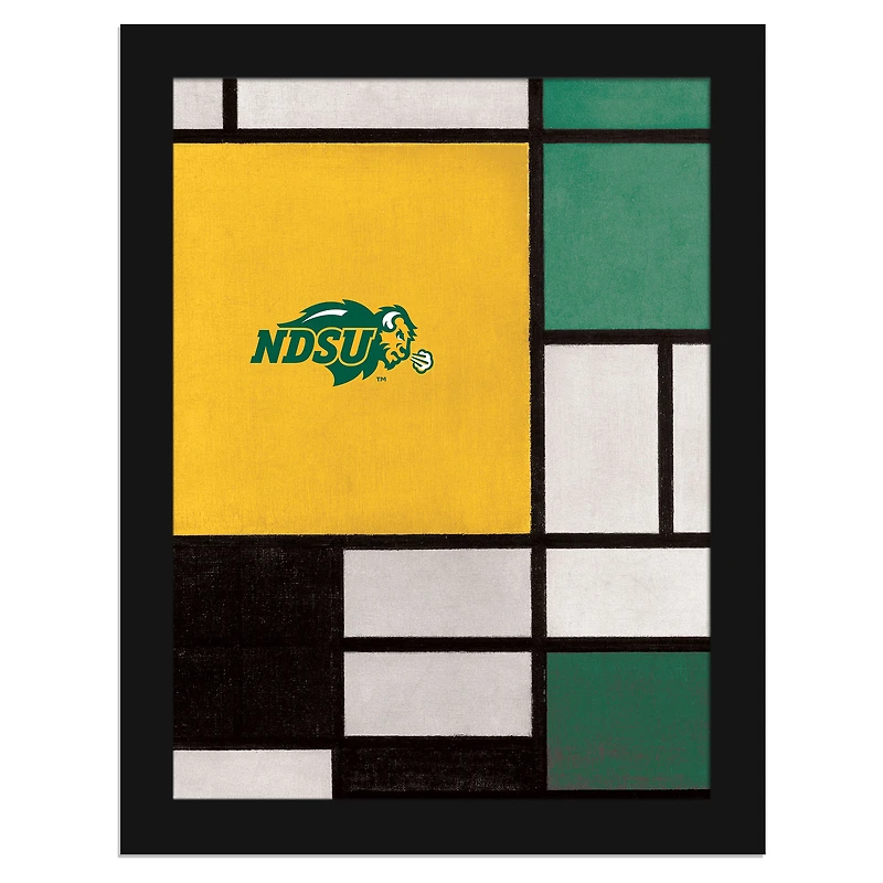 NDSU Bison 12" x 16" Team Composition Framed Fine Art Print