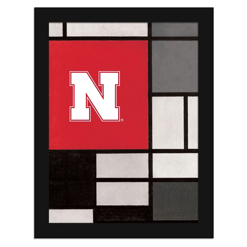 Nebraska Huskers 12" x 16" Team Composition Framed Fine Art Print