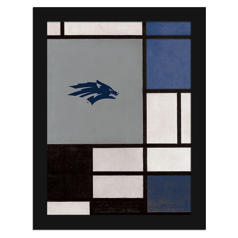 Nevada Wolf Pack 12" x 16" Team Composition Framed Fine Art Print