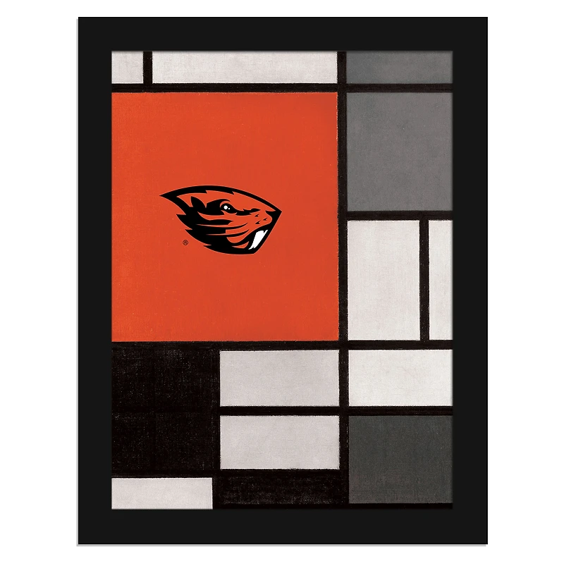 Oregon State Beavers 12" x 16" Team Composition Framed Fine Art Print