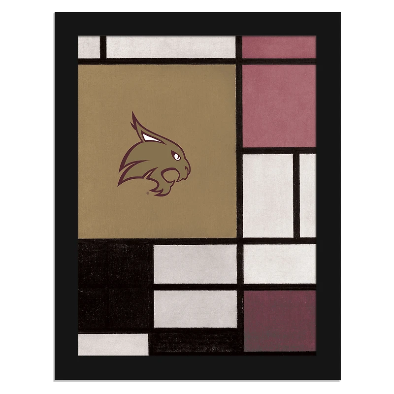 Texas State Bobcats 12" x 16" Team Composition Framed Fine Art Print