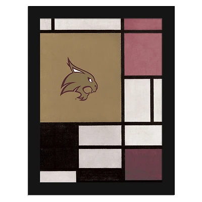 Texas State Bobcats 12" x 16" Team Composition Framed Fine Art Print