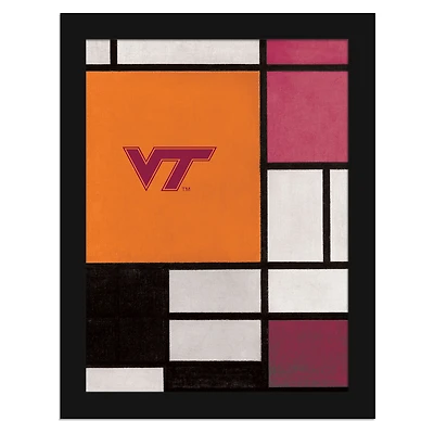 Virginia Tech Hokies 12" x 16" Team Composition Framed Fine Art Print