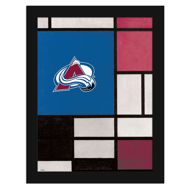Colorado Avalanche 12" x 16" Team Composition Framed Fine Art Print