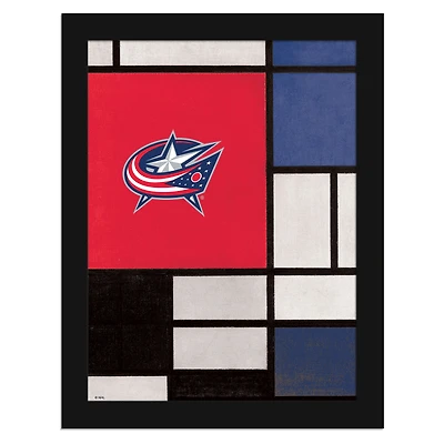 Columbus Blue Jackets 12" x 16" Team Composition Framed Fine Art Print