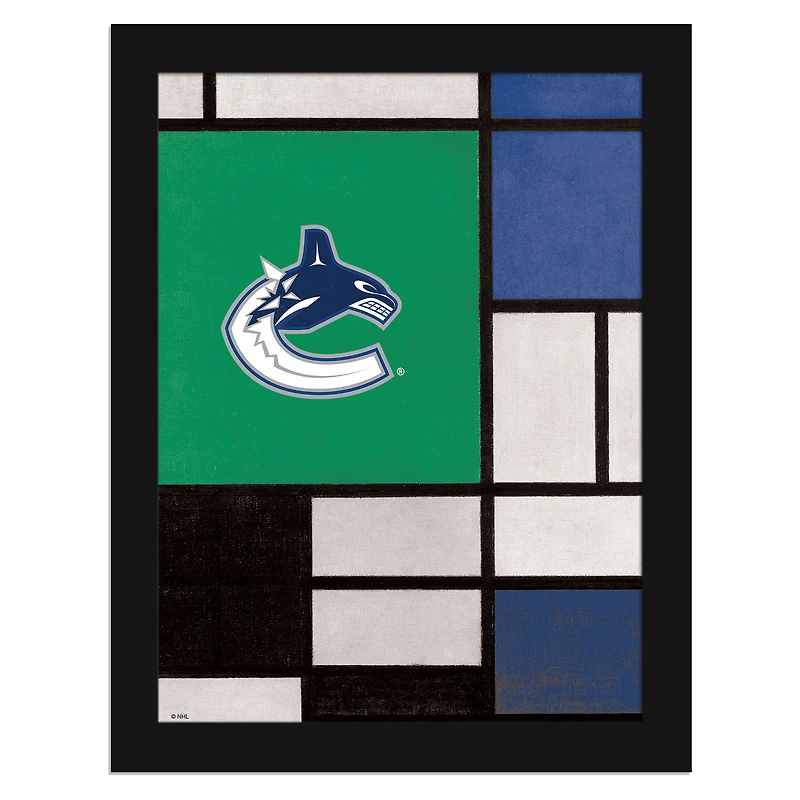 Vancouver Canucks 12" x 16" Team Composition Framed Fine Art Print