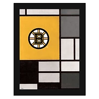 Boston Bruins 12" x 16" Team Composition Framed Fine Art Print