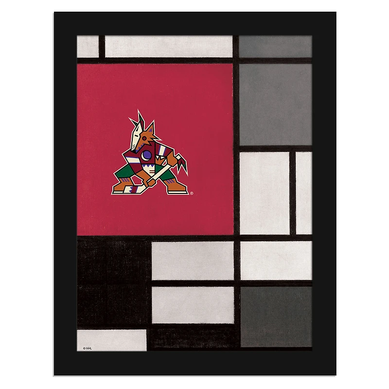 Arizona Coyotes 12" x 16" Team Composition Framed Fine Art Print