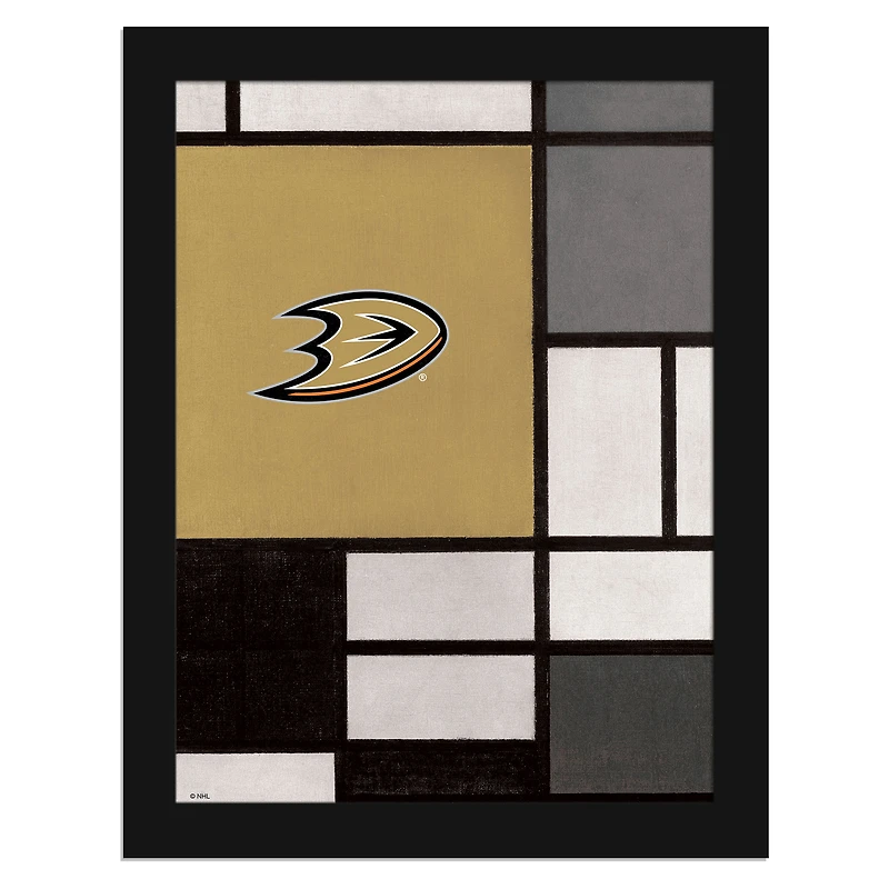 Anaheim Ducks 12" x 16" Team Composition Framed Fine Art Print