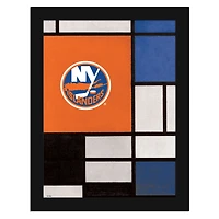 New York Islanders 12" x 16" Team Composition Framed Fine Art Print