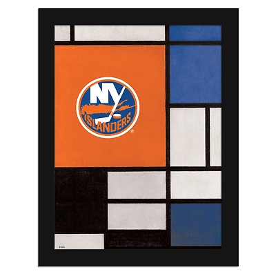 New York Islanders 12" x 16" Team Composition Framed Fine Art Print
