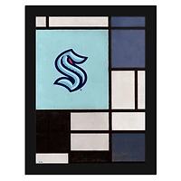 Seattle Kraken 12" x 16" Team Composition Framed Fine Art Print