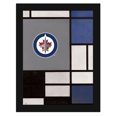 Winnipeg Jets 12" x 16" Team Composition Framed Fine Art Print