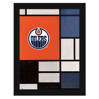 Edmonton Oilers 12" x 16" Team Composition Framed Fine Art Print