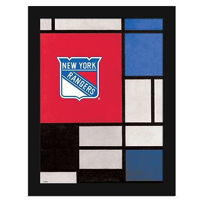 New York Rangers 12" x 16" Team Composition Framed Fine Art Print