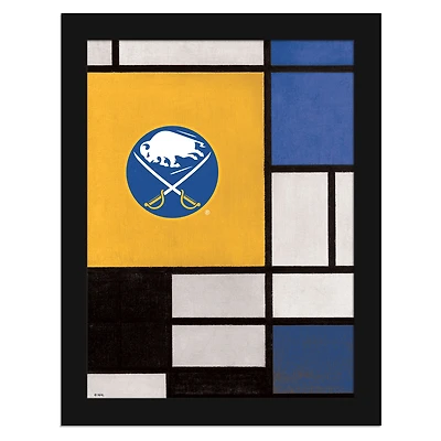 Buffalo Sabres 12" x 16" Team Composition Framed Fine Art Print