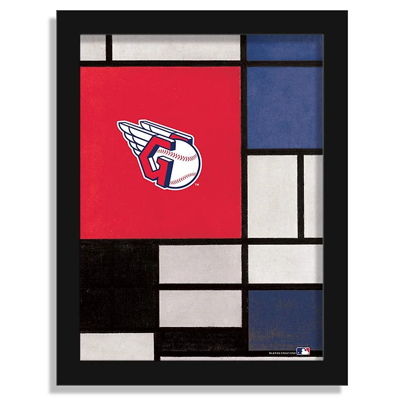 Cleveland Guardians 12" x 16" Team Composition Framed Fine Art Print