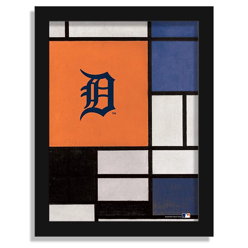Detroit Tigers 12" x 16" Team Composition Framed Fine Art Print