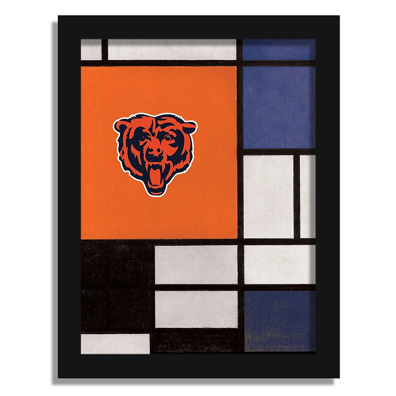 Chicago Bears 12" x 16" Team Composition Framed Fine Art Print