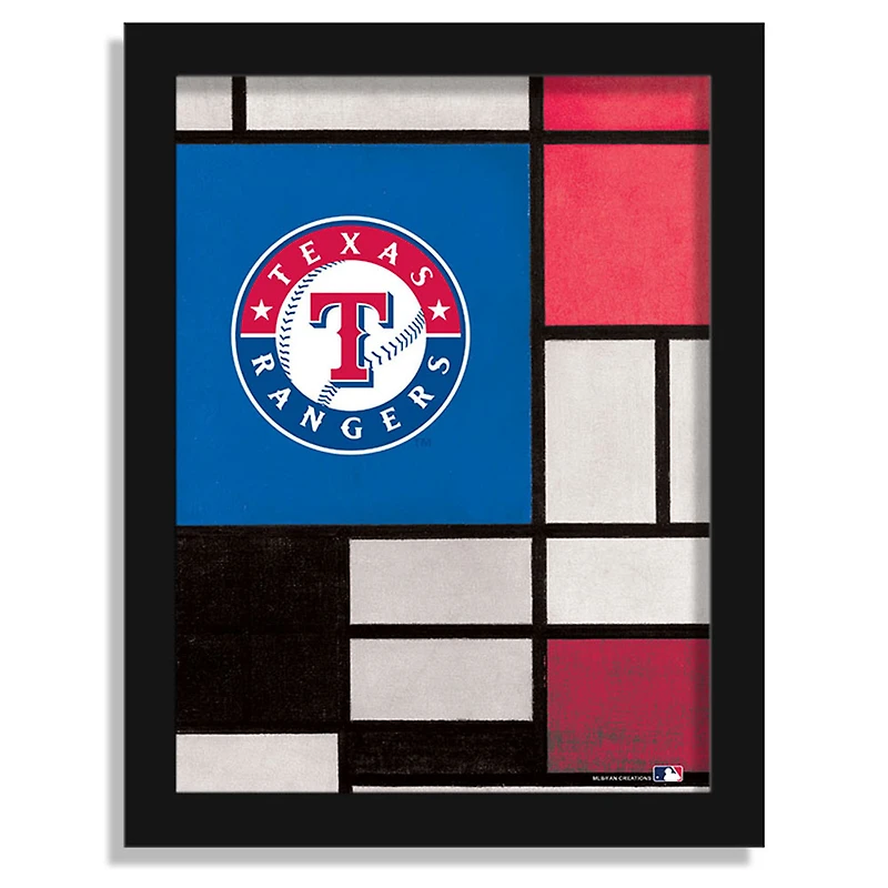 Texas Rangers 12" x 16" Team Composition Framed Fine Art Print