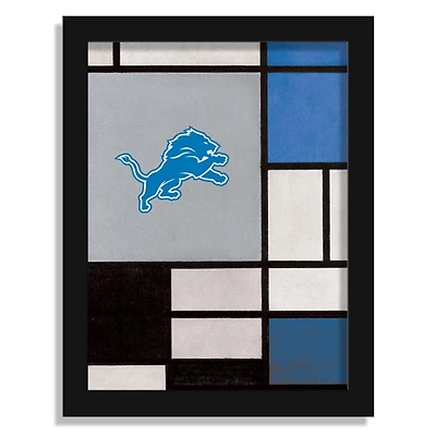 Detroit Lions 12" x 16" Team Composition Framed Fine Art Print