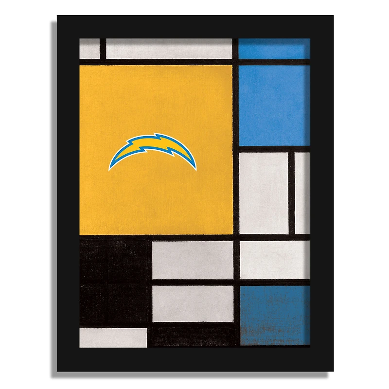 Los Angeles Chargers 12" x 16" Team Composition Framed Fine Art Print