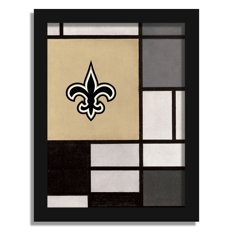 New Orleans Saints 12" x 16" Team Composition Framed Fine Art Print