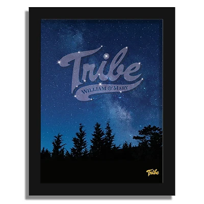 William & Mary Tribe 12" x 16" In The Stars Framed Art Print