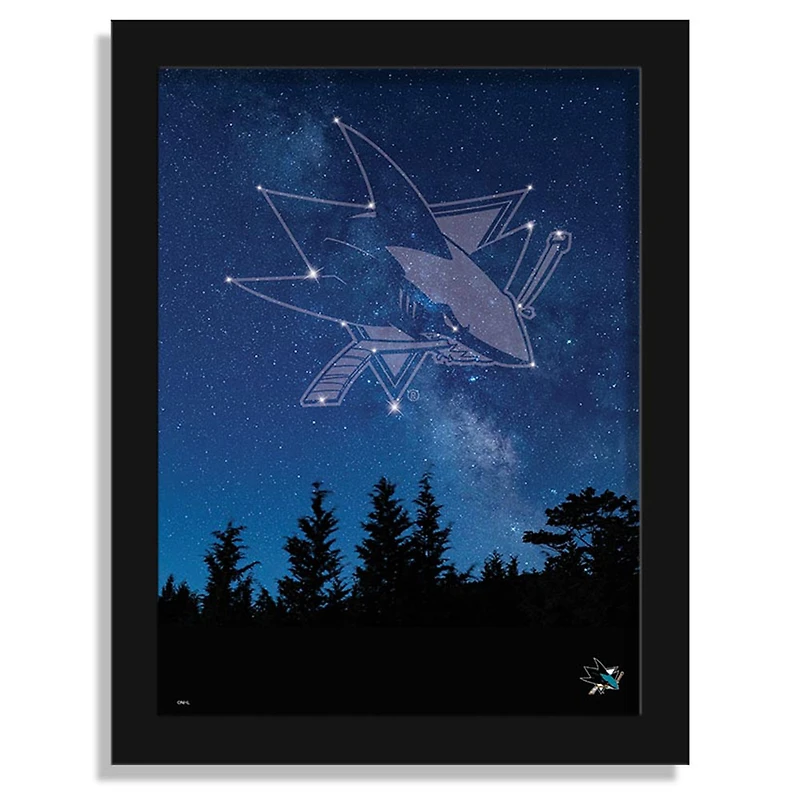 San Jose Sharks 12" x 16" In The Stars Framed Art Print