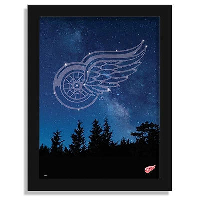 Detroit Red Wings 12" x 16" In The Stars Framed Art Print