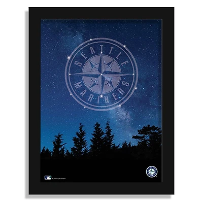 Seattle Mariners 12" x 16" In The Stars Framed Art Print