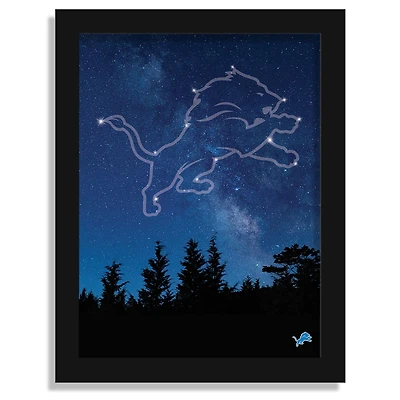 Detroit Lions 12" x 16" In The Stars Framed Art Print