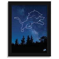 Detroit Lions 12" x 16" In The Stars Framed Art Print