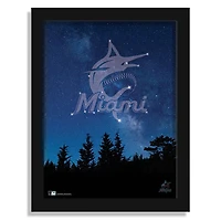 Miami Marlins 12" x 16" In The Stars Framed Art Print
