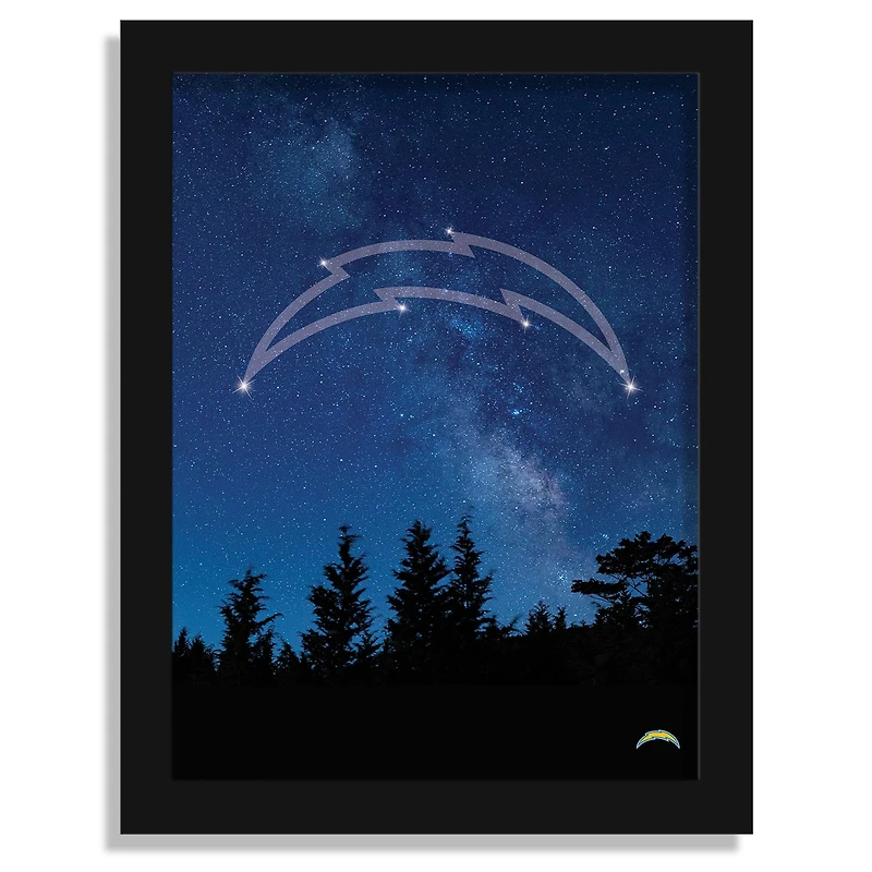 Los Angeles Chargers 12" x 16" In The Stars Framed Art Print
