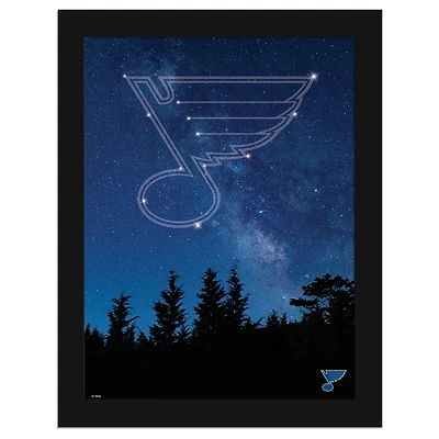 St. Louis Blues 12" x 16" In The Stars Framed Art Print