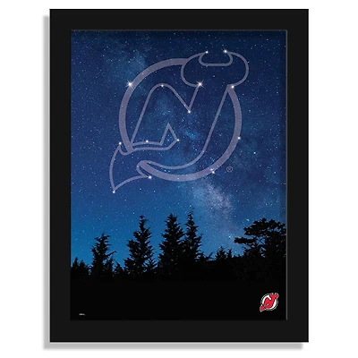 New Jersey Devils 12" x 16" In The Stars Framed Art Print