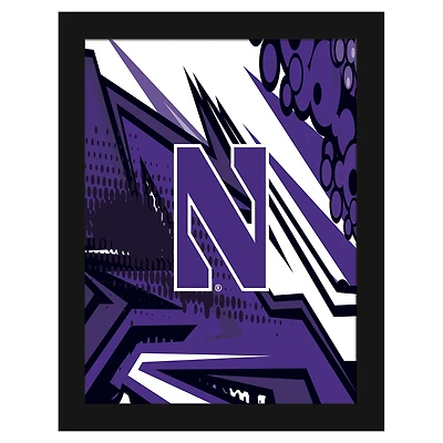 Northwestern Wildcats 12" x 16" Team Comic Framed Art Print