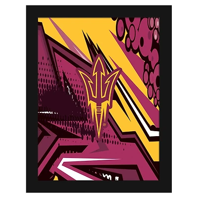 Arizona State Sun Devils 12" x 16" Team Comic Framed Art Print