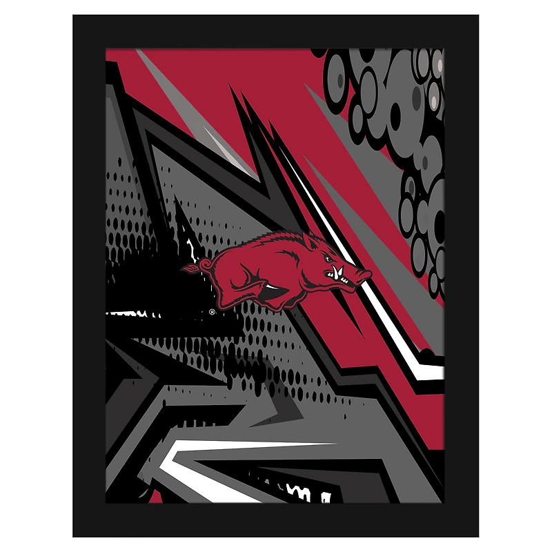 Arkansas Razorbacks 12" x 16" Team Comic Framed Art Print