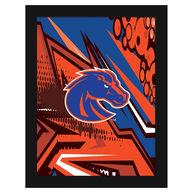 Boise State Broncos 12" x 16" Team Comic Framed Art Print