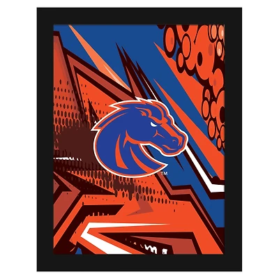 Boise State Broncos 12" x 16" Team Comic Framed Art Print
