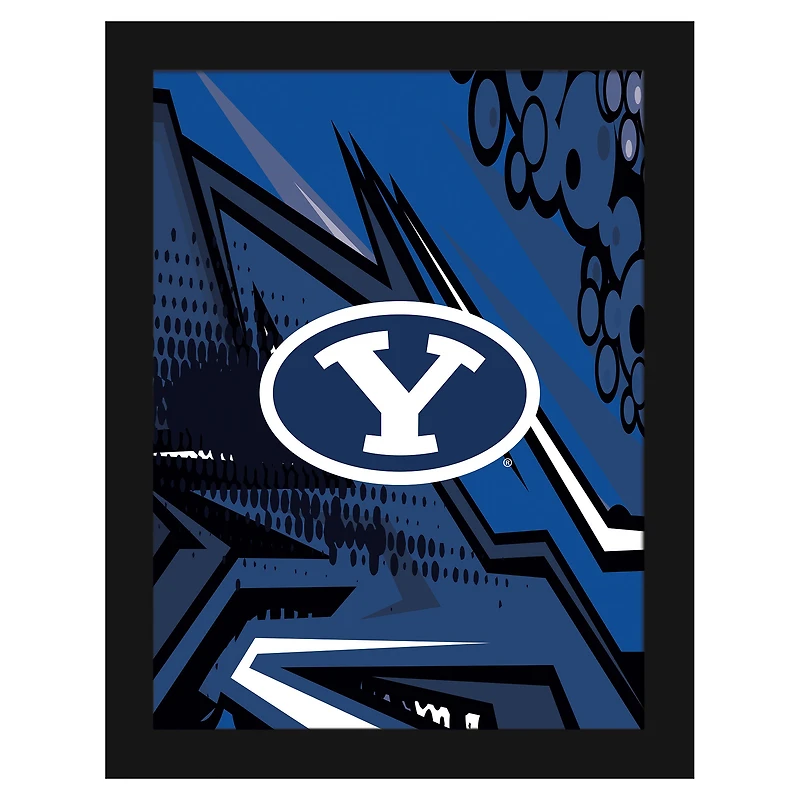 BYU Cougars 12" x 16" Team Comic Framed Art Print