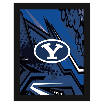 BYU Cougars 12" x 16" Team Comic Framed Art Print