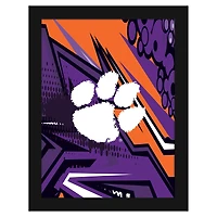 Clemson Tigers 12" x 16" Team Comic Framed Art Print