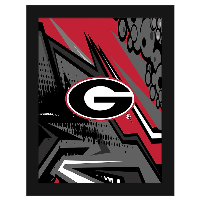 Georgia Bulldogs 12" x 16" Team Comic Framed Art Print